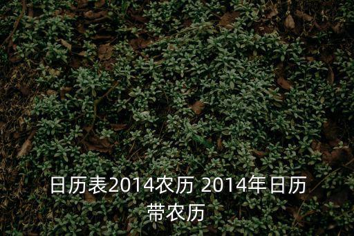 日歷表2014農(nóng)歷 2014年日歷帶農(nóng)歷