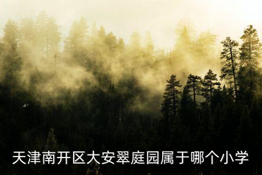 天津南開區大安翠庭園屬于哪個小學