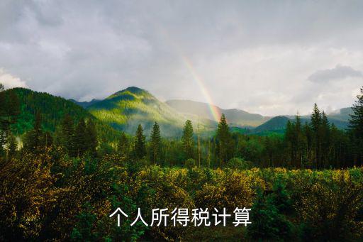 個人所得稅計(jì)算