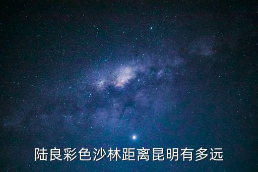 陸良彩色沙林距離昆明有多遠