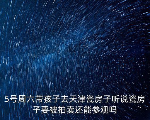5號周六帶孩子去天津瓷房子聽說瓷房子要被拍賣還能參觀嗎