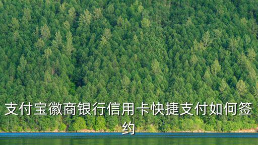 支付寶徽商銀行信用卡快捷支付如何簽約