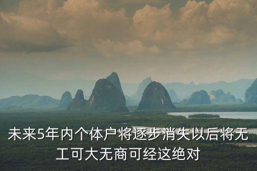 未來5年內(nèi)個體戶將逐步消失以后將無工可大無商可經(jīng)這絕對