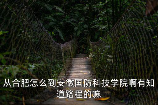 從合肥怎么到安徽國防科技學院啊有知道路程的嘛