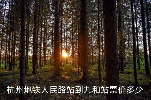 杭州地鐵人民路站到九和站票價多少