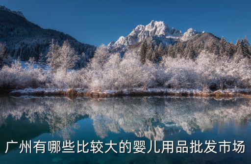 廣州有哪些比較大的嬰兒用品批發市場