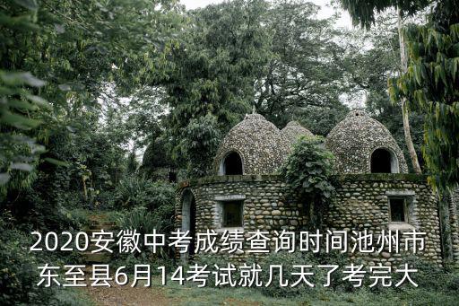2020安徽中考成績查詢時間池州市東至縣6月14考試就幾天了考完大