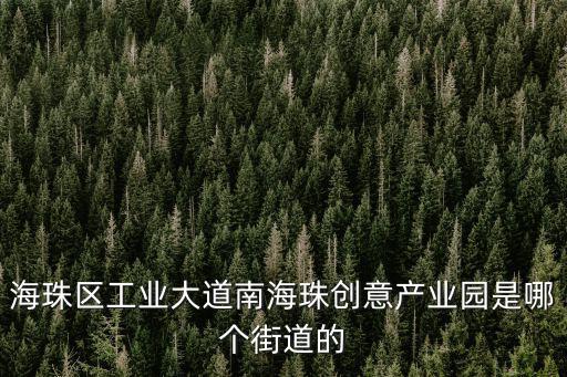 海珠區工業大道南海珠創意產業園是哪個街道的
