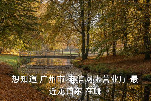 龍口東，想知道 廣州市 電信網(wǎng)上營業(yè)廳 最近龍口東 在哪