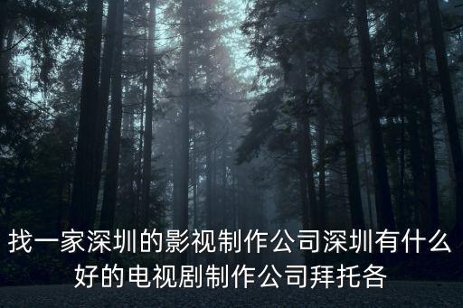 深圳影視制作公司，找一家深圳的影視制作公司深圳有什么好的電視劇制作公司拜托各