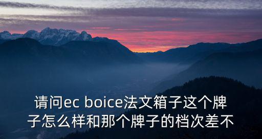 法文箱子，請問ec boice法文箱子這個牌子怎么樣和那個牌子的檔次差不