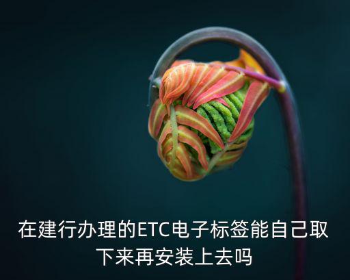 etc電子標簽，建設銀行ETC辦理帶電子標簽一共多少錢
