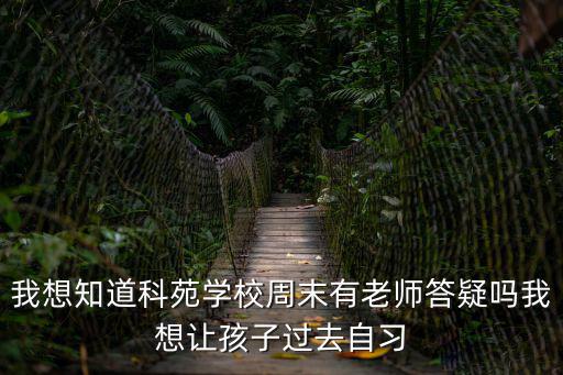 我想知道科苑學校周末有老師答疑嗎我想讓孩子過去自習