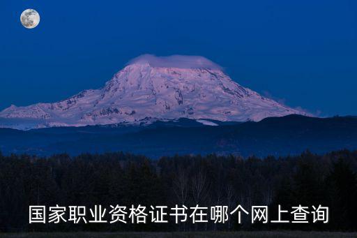 國家職業資格證書網，國家職業資格證書在哪個網上查詢