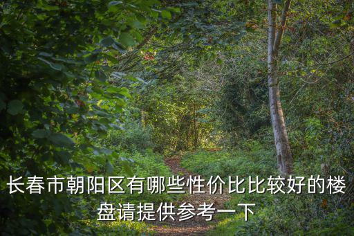 長春市朝陽區有哪些性價比比較好的樓盤請提供參考一下