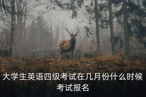 大學生英語四級考試在幾月份什么時候考試報名