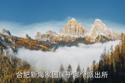 合肥新海家園屬于哪個派出所