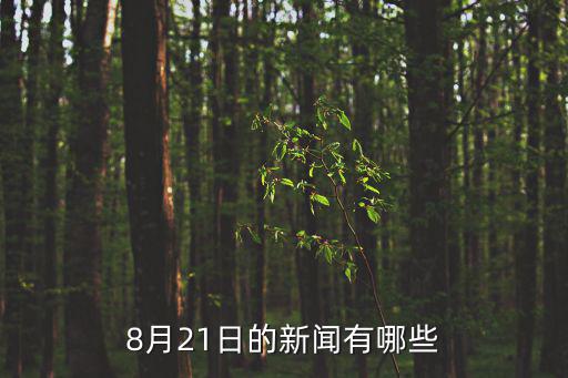 8月21日的新聞有哪些