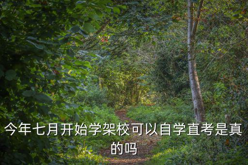 自學(xué)直考是什么意思，今年七月開(kāi)始學(xué)架校可以自學(xué)直考是真的嗎