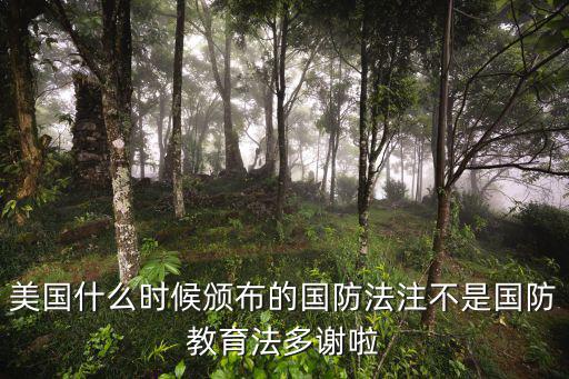 美國什么時候頒布的國防法注不是國防教育法多謝啦