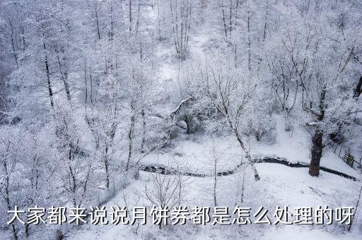 大家都來說說月餅券都是怎么處理的呀