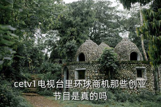 cetv1電視臺里環球商機那些創業節目是真的嗎