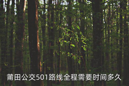 莆田公交501路線全程需要時間多久