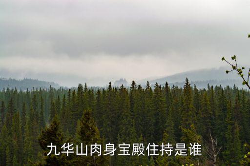 九華山肉身寶殿住持是誰(shuí)