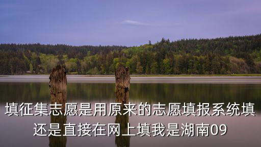 征集志愿填報(bào)系統(tǒng)，填征集志愿是用原來的志愿填報(bào)系統(tǒng)填還是直接在網(wǎng)上填我是湖南09