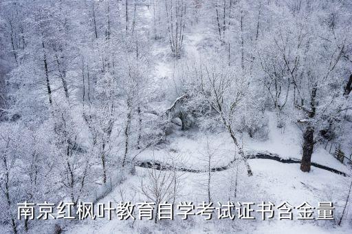 南京紅楓葉教育自學(xué)考試證書含金量