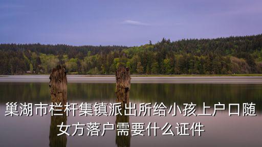 巢湖市欄桿集鎮派出所給小孩上戶口隨女方落戶需要什么證件