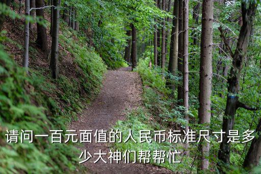 百元人民幣尺寸，請問一百元面值的人民幣標準尺寸是多少大神們幫幫忙