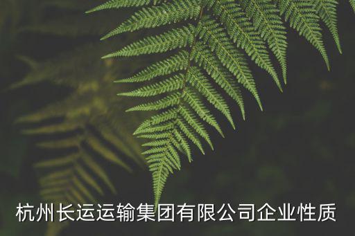 杭州長運運輸集團有限公司企業性質