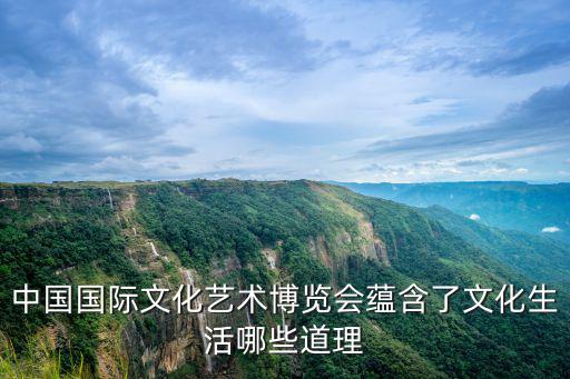 中國國際文化藝術(shù)博覽會蘊含了文化生活哪些道理