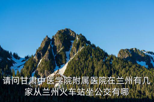 請問甘肅中醫學院附屬醫院在蘭州有幾家從蘭州火車站坐公交有哪
