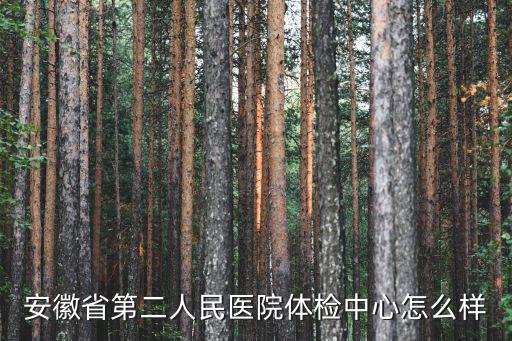 安徽省第二人民醫院體檢中心怎么樣