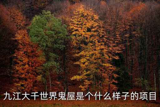 九江大千世界，九江大千世界鬼屋是個(gè)什么樣子的項(xiàng)目