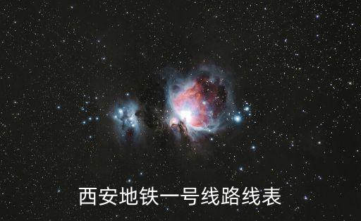 西安地鐵一號線路線表