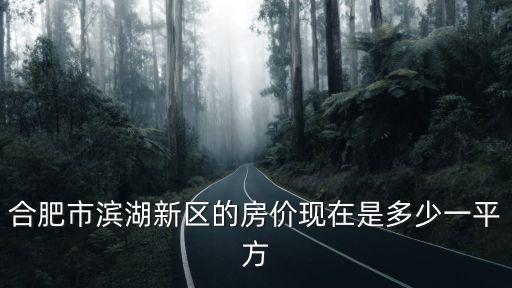 合肥市濱湖新區的房價現在是多少一平方