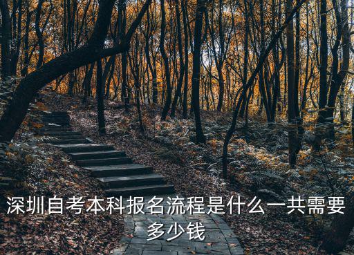 深圳自考本科報名流程是什么一共需要多少錢