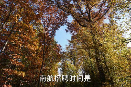 南航招聘時(shí)間是