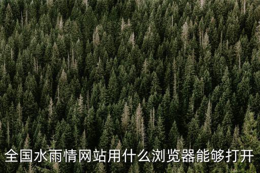 全國水雨情信息網，全國水雨情網站用什么瀏覽器能夠打開