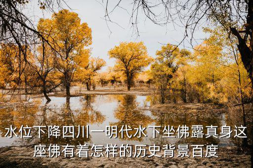 水位下降四川一明代水下坐佛露真身這座佛有著怎樣的歷史背景百度