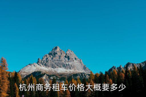 杭州商務租車價格大概要多少