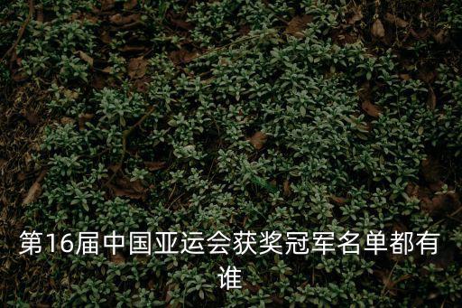 第16屆中國(guó)亞運(yùn)會(huì)獲獎(jiǎng)冠軍名單都有誰(shuí)