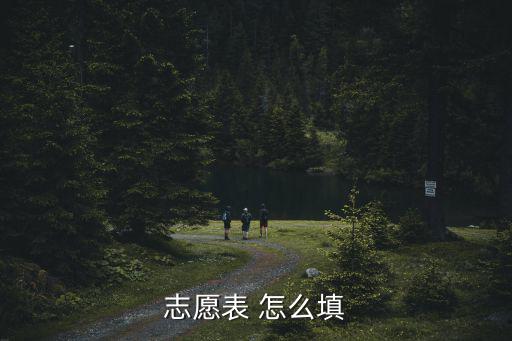 志愿表 怎么填