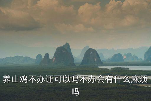 養山雞不辦證可以嗎不辦會有什么麻煩嗎