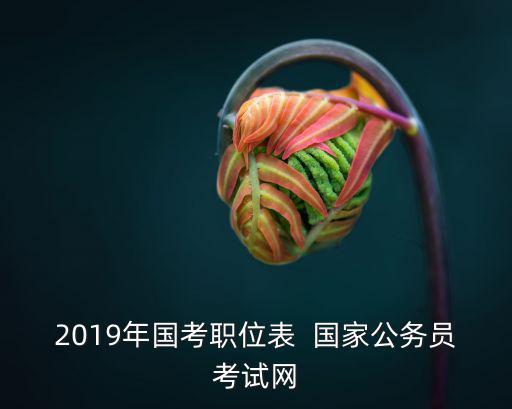 2019年國考職位表  國家公務員考試網(wǎng)