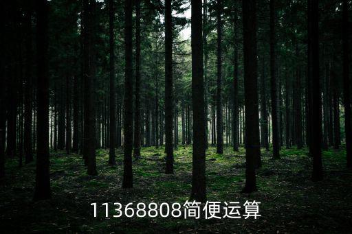 11368808簡便運算