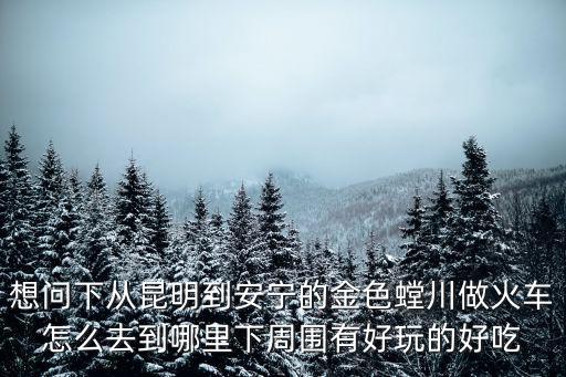 想問下從昆明到安寧的金色螳川做火車怎么去到哪里下周圍有好玩的好吃